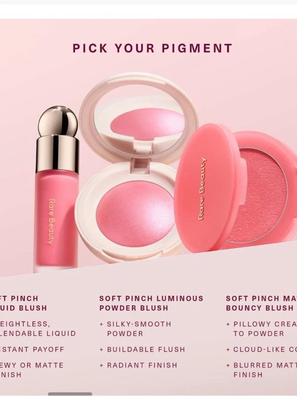 Rare Beauty HOPE Creamy Pink Cheek Balm Blush - Hydrating Pink Cheek Color